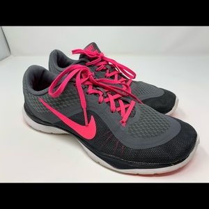Nike FLEX TR6 Women 7.5 Grey Pink Athletic Shoes